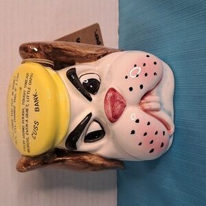 Vtg Dog cuss 🤬 bank art/display